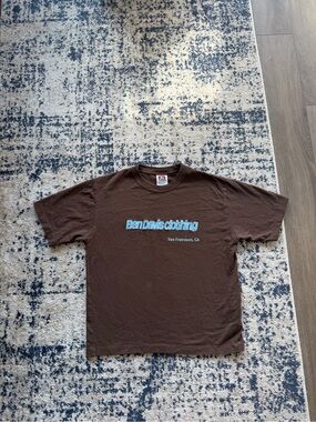 Ben Davis Brown Short-Sleeve Tee with Blue Logo